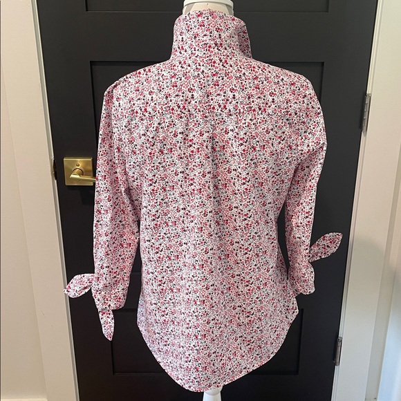 Banana Republic Cotton CottageCore Button Down Shirt With Ties At Cuffs Size M - Picture 5 of 7